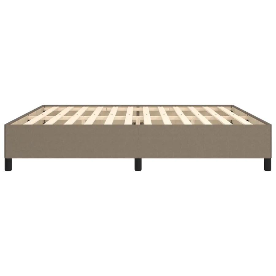 Cadre de lit sans matelas taupe 200x200 cm tissu - 6