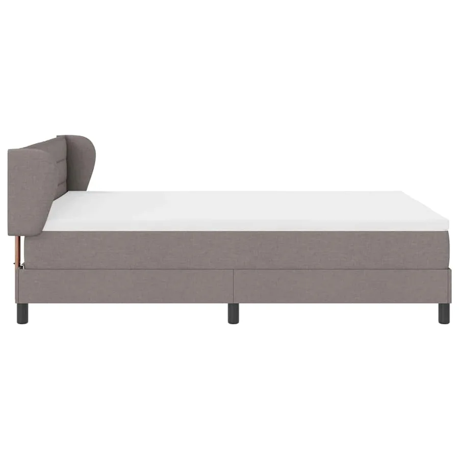 Lit à ressorts avec matelas Taupe 140 x 200 cm tissu - 7