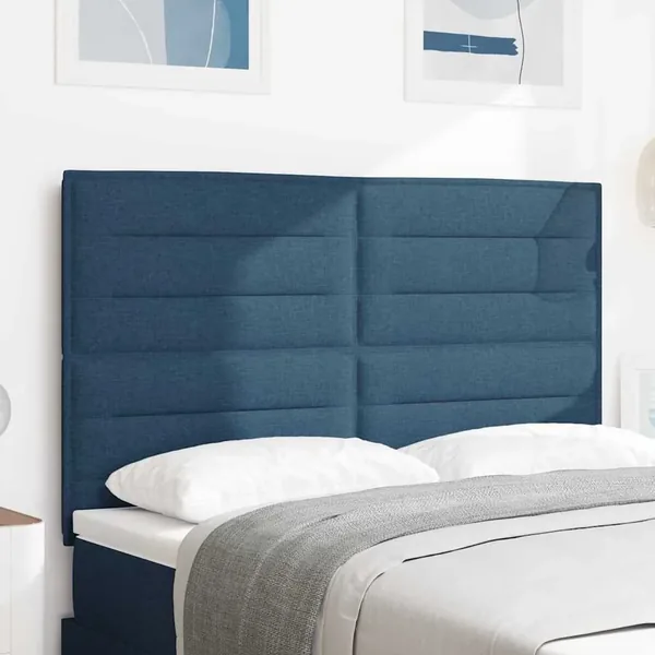 Tête de lit LED avec bandes LED Bleu 160 cm tissu