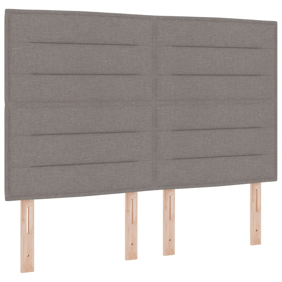 Tête de lit LED avec bandes LED Taupe 144 cm tissu - 2
