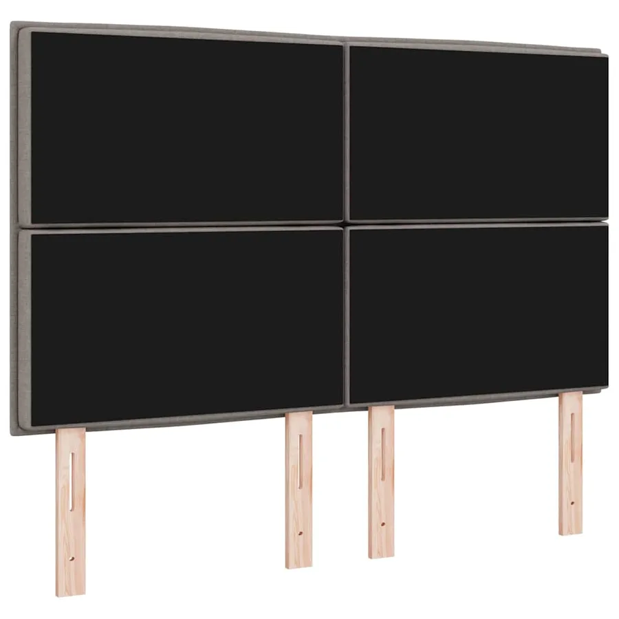 Tête de lit LED avec bandes LED Taupe 144 cm tissu - 7