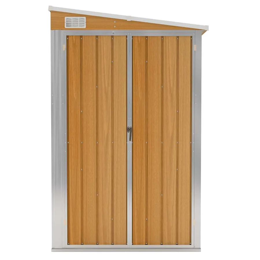 Abri de jardin mural marron 118 x 382 x 178 cm Acier galvanisé - 3