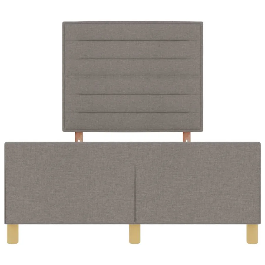 Cadre de lit avec tête de lit Taupe 140 x 190 cm tissu - 7