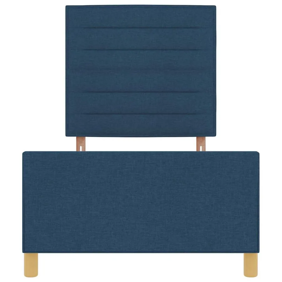 Cadre de lit avec tête de lit Bleu 80 x 200 cm tissu - 7