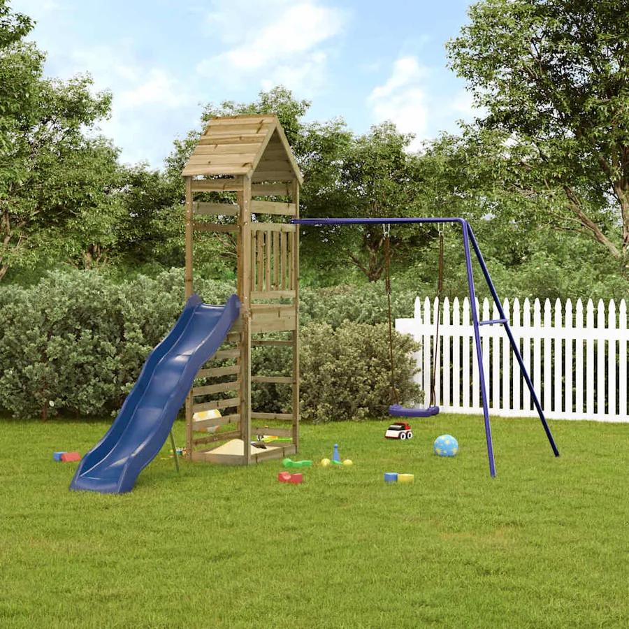 Aire de jeux d'extérieur bois de pin imprégné