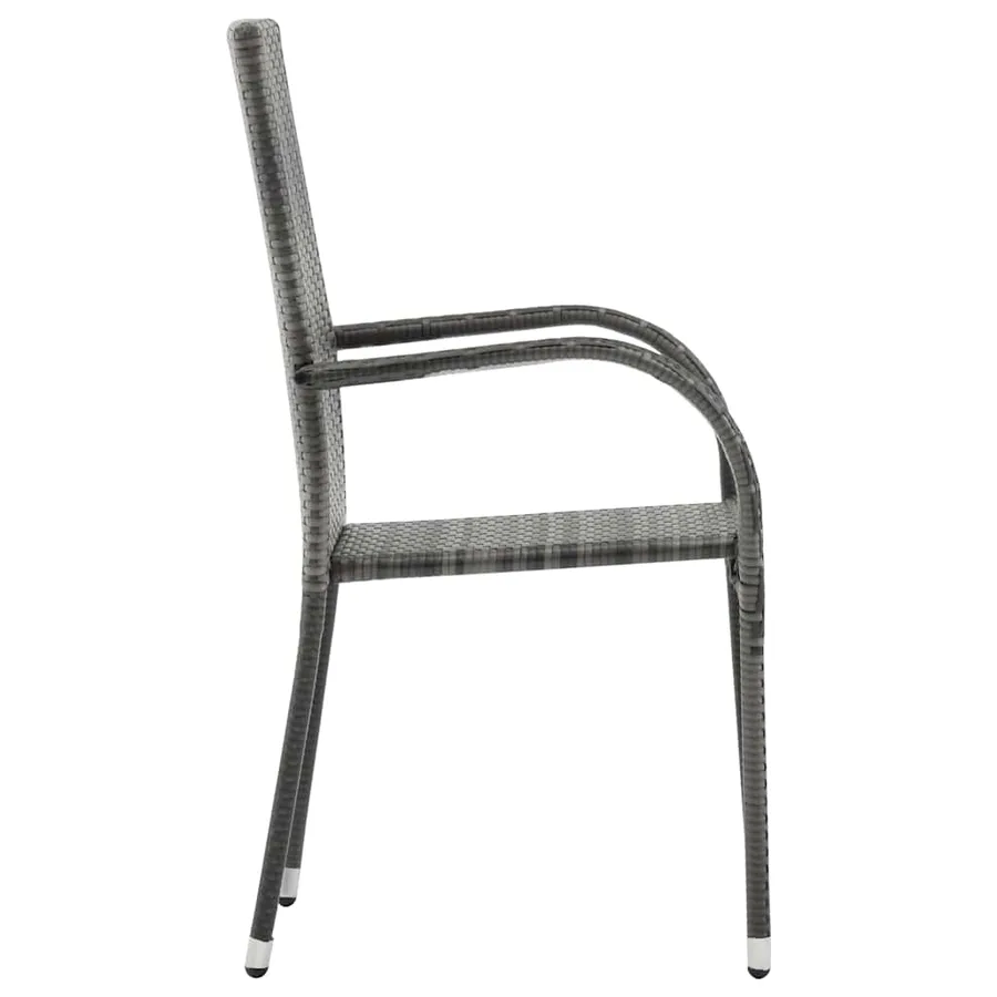 Ensemble à manger de jardin 5 pcs Gris - 5