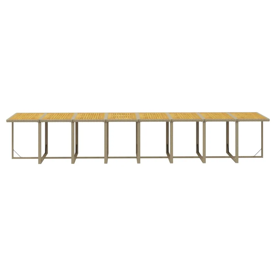 Ensemble à manger de jardin et coussins 17 pcs beige - 8