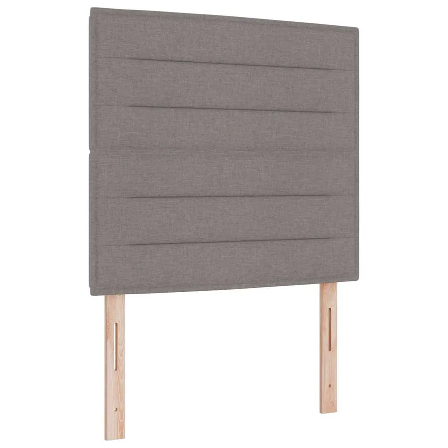Cadre de lit avec tête de lit Taupe 100 x 200 cm tissu - 5