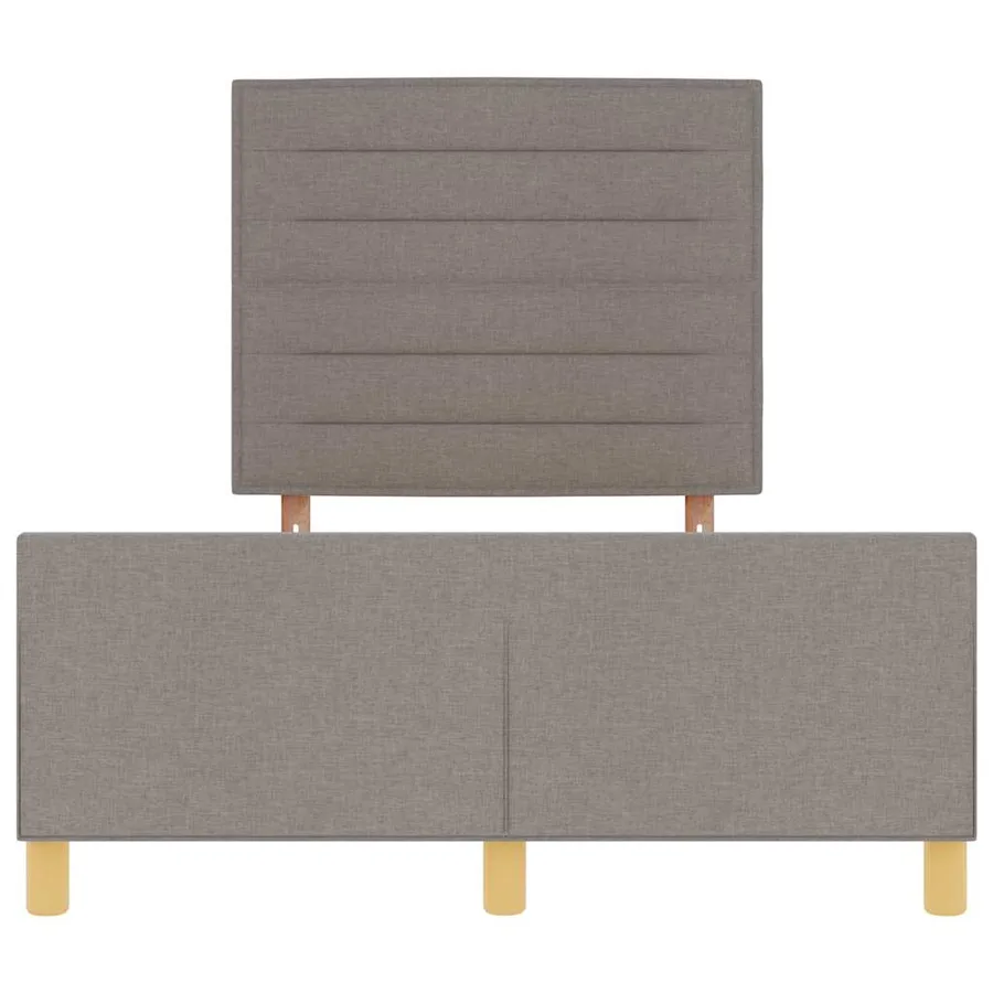 Cadre de lit avec tête de lit Taupe 120 x 190 cm tissu - 7