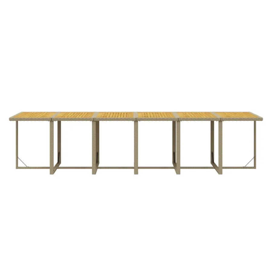 Ensemble à manger de jardin coussins 13pcs Résine tressée Beige - 8