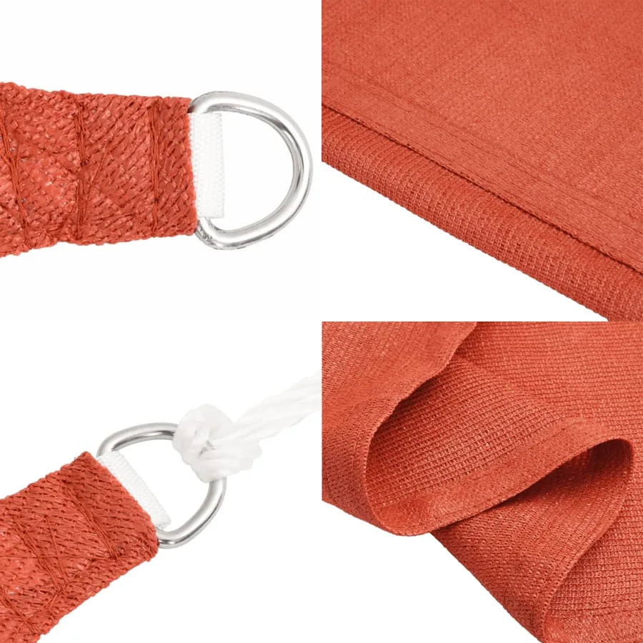 Voile d'ombrage 160 g/m² Terre cuite 2x2 m PEHD - 6