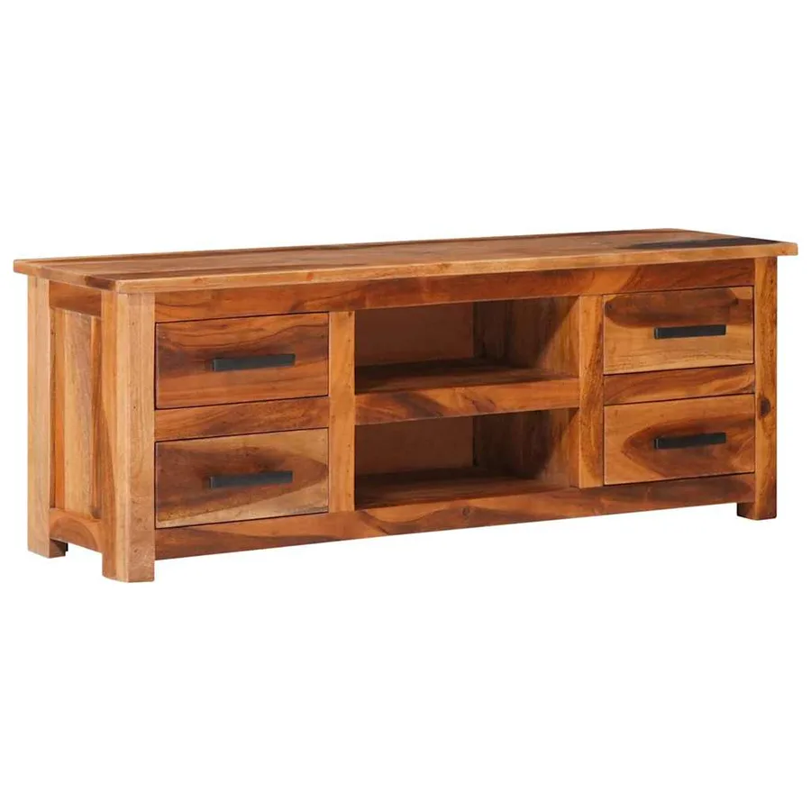 Meuble TV 110x30x40 cm Bois solide - 12