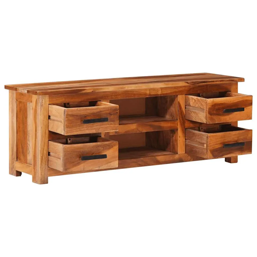 Meuble TV 110x30x40 cm Bois solide - 13