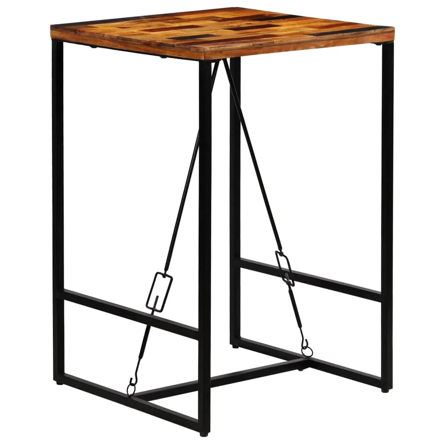 Table de bar Bois de récupération massif 70x70x106 cm - 10