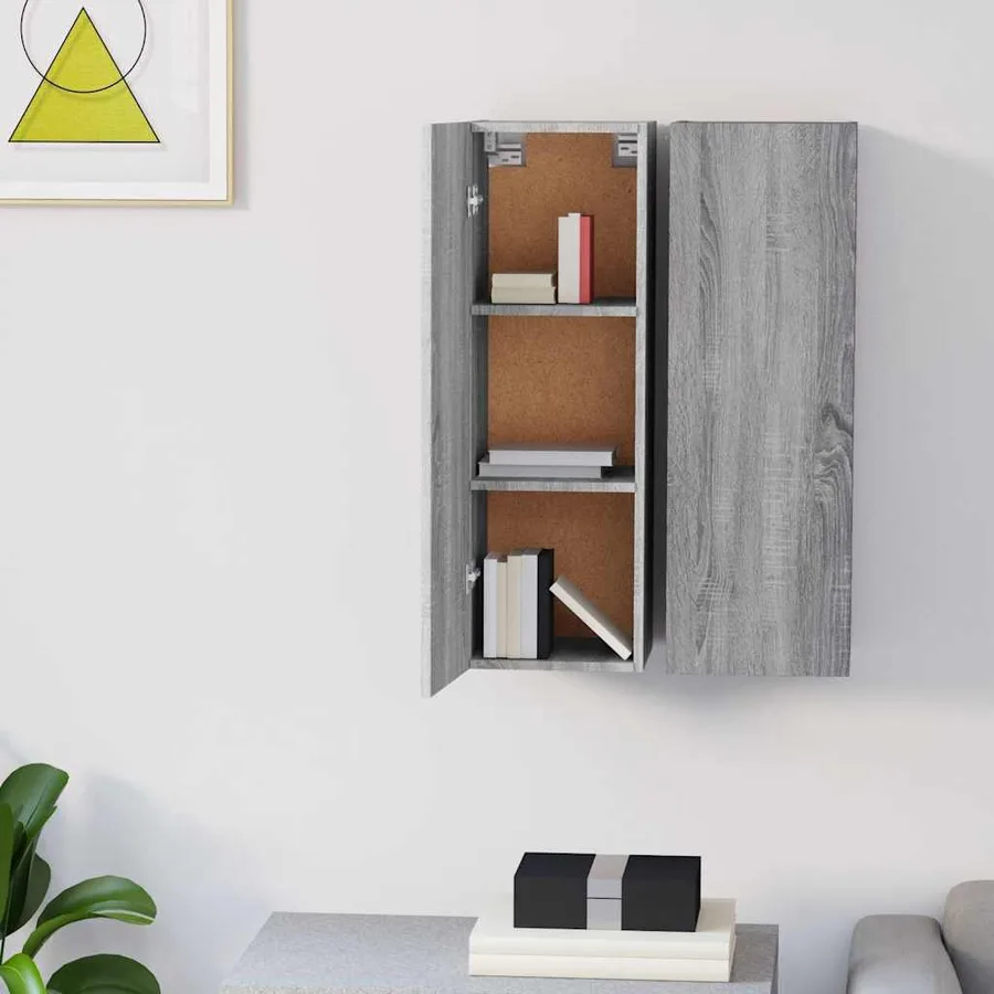 Meubles TV 2 pcs Sonoma gris 30,5x30x90 cm Bois d'ingénierie - 3