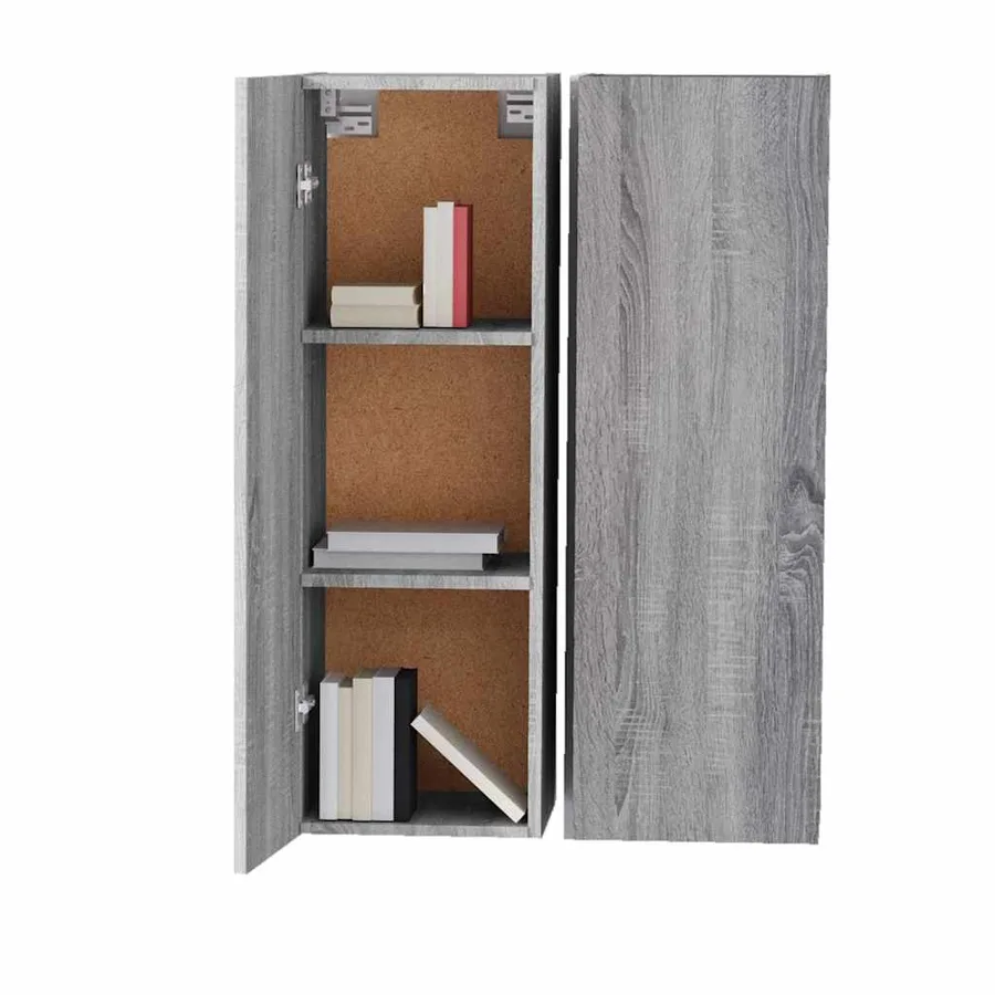 Meubles TV 2 pcs Sonoma gris 30,5x30x90 cm Bois d'ingénierie - 5
