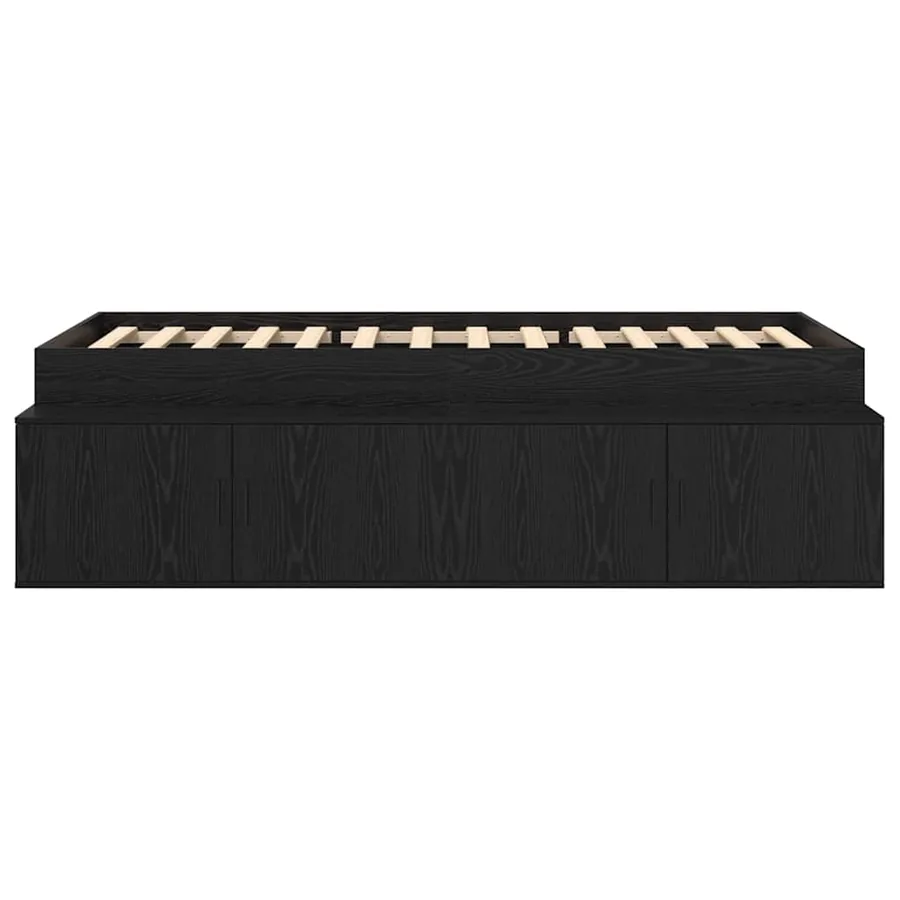 Cadre de lit Chêne noir 90 x 200 cm Bois d'ingénierie - 5