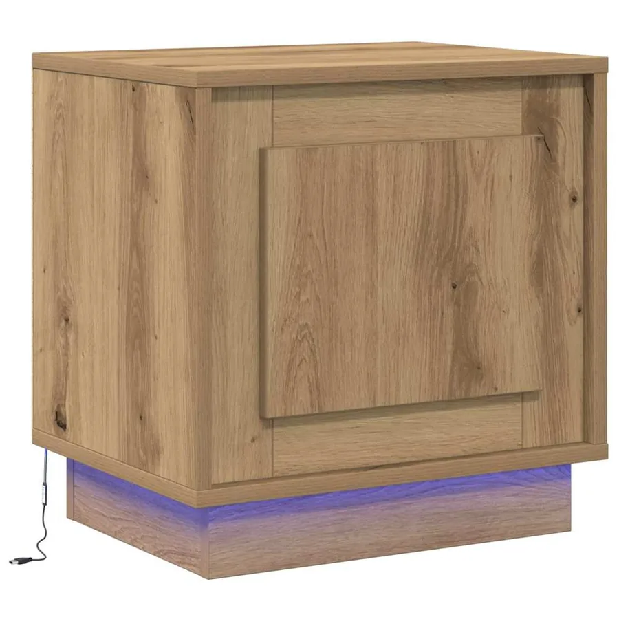 Cabinet de chevet 2 pc Chêne artisanal 44 x 34,5 x 45 cm - 6