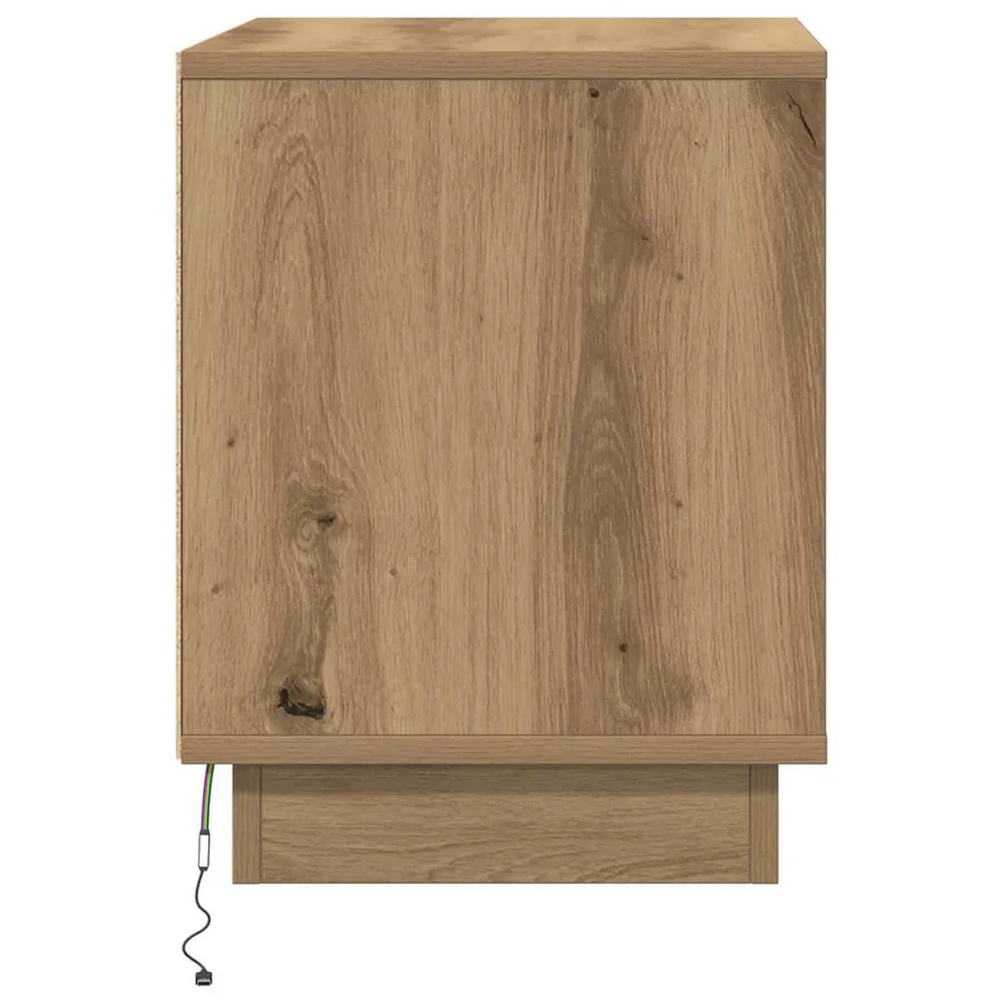 Cabinet de chevet 2 pc Chêne artisanal 44 x 34,5 x 45 cm - 9