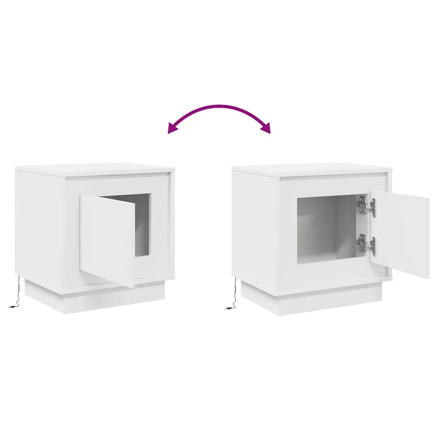 Cabinet de chevet 2 pcs Blanc 44 x 34,5 x 45 cm - 14