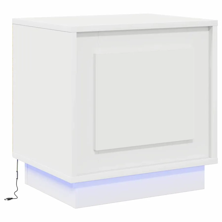 Cabinet de chevet 2 pcs Blanc 44 x 34,5 x 45 cm - 6