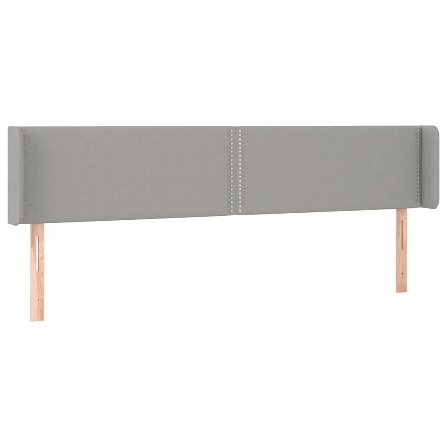 Tête de lit à LED Gris clair 183x16x78/88 cm Tissu - 3