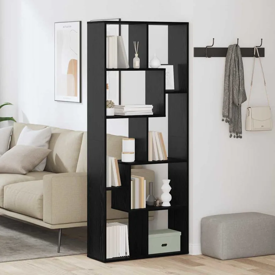 Bibliothèque Chêne noir 67 x 25 x 162 cm Bois d'ingénierie