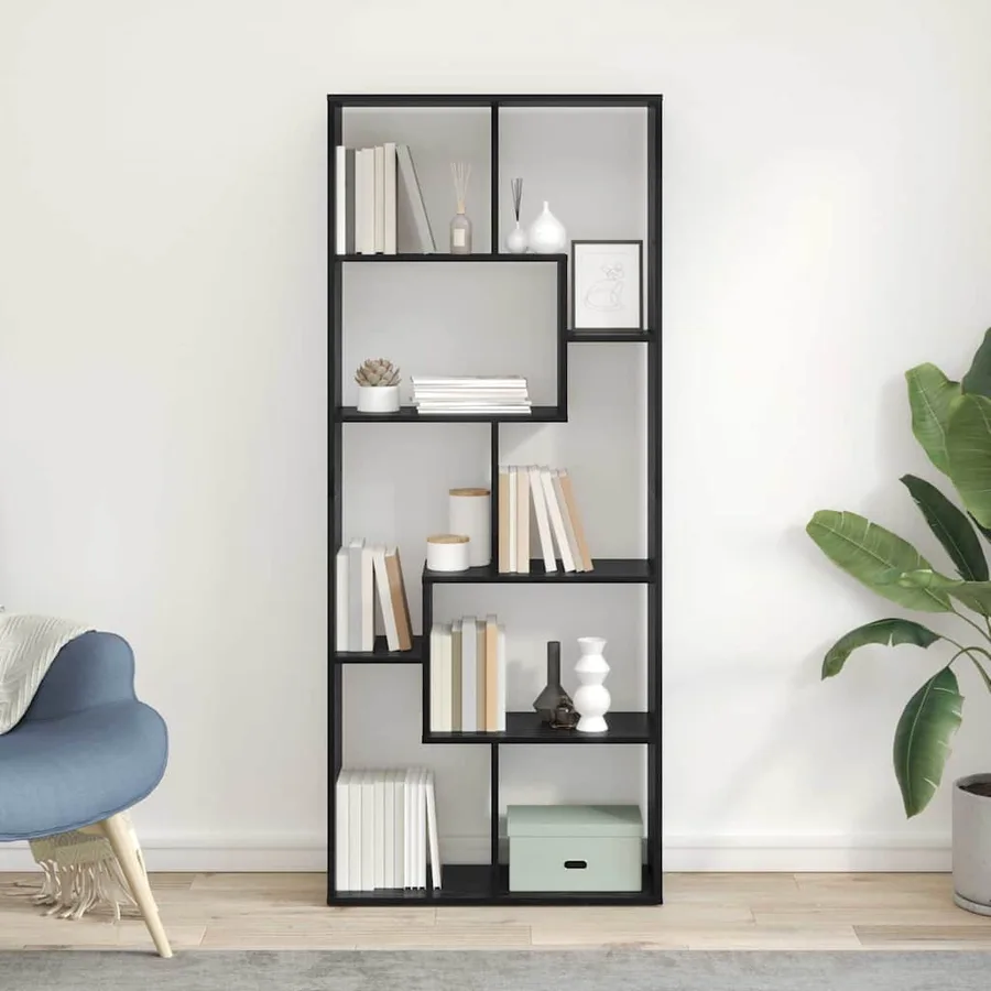 Bibliothèque Chêne noir 67 x 25 x 162 cm Bois d'ingénierie - 4