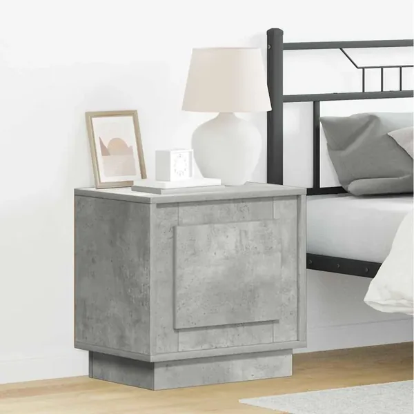 Cabinet de chevet Gris béton 44 x 34,5 x 45 cm