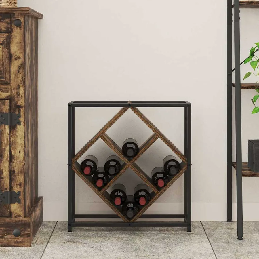 Étagère à vin Chêne fumé 51 x 18 x 52,5 cm Bois d'ingénierie - 4