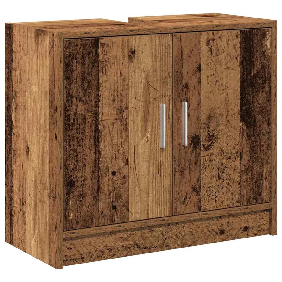 Cabinet de salle de bain avec porte Bois Ancien 63 x 29 x 55 cm - 2