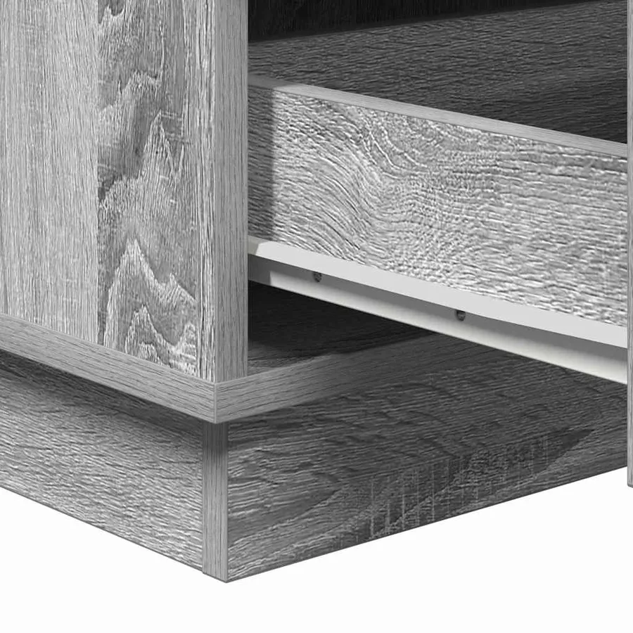 Cabinet de chevet Gris 39 x 34,5 x 65 cm Bois d'ingénierie - 11