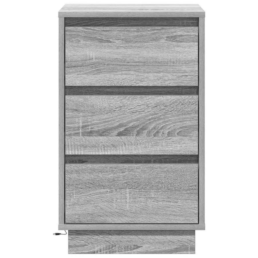 Cabinet de chevet Gris 39 x 34,5 x 65 cm Bois d'ingénierie - 7