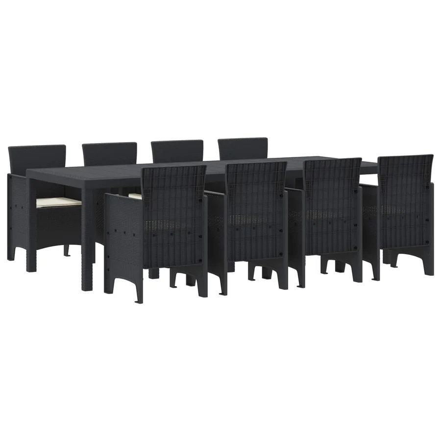 Ensemble de salle à manger pour jardin 9 pcs Anthracite - 2