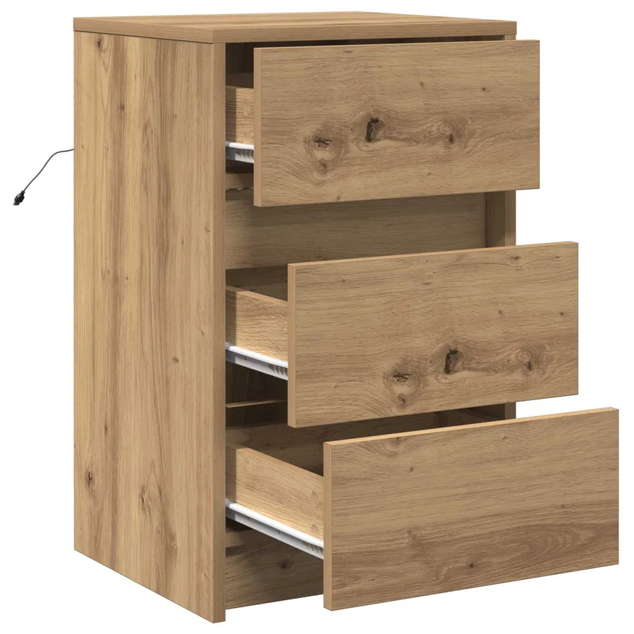 Cabinet de chevet Chêne artisanal 38 x 34 x 61 cm - 5
