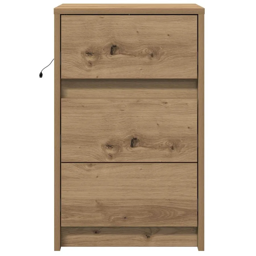 Cabinet de chevet Chêne artisanal 38 x 34 x 61 cm - 7