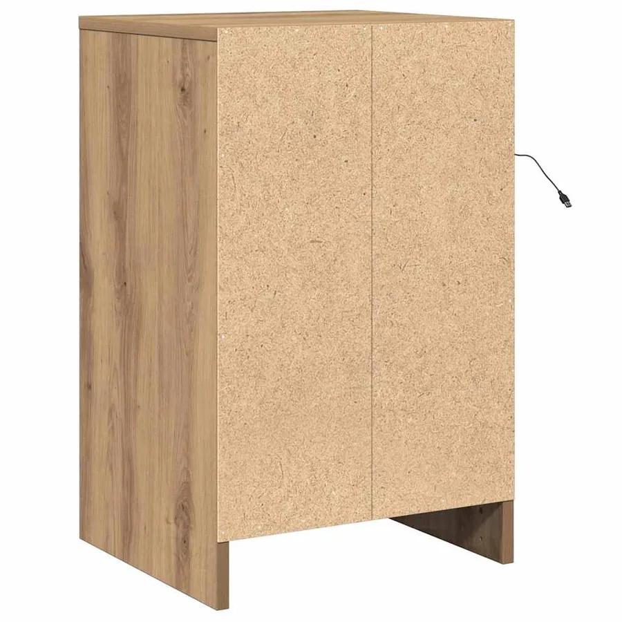 Cabinet de chevet Chêne artisanal 38 x 34 x 61 cm - 9