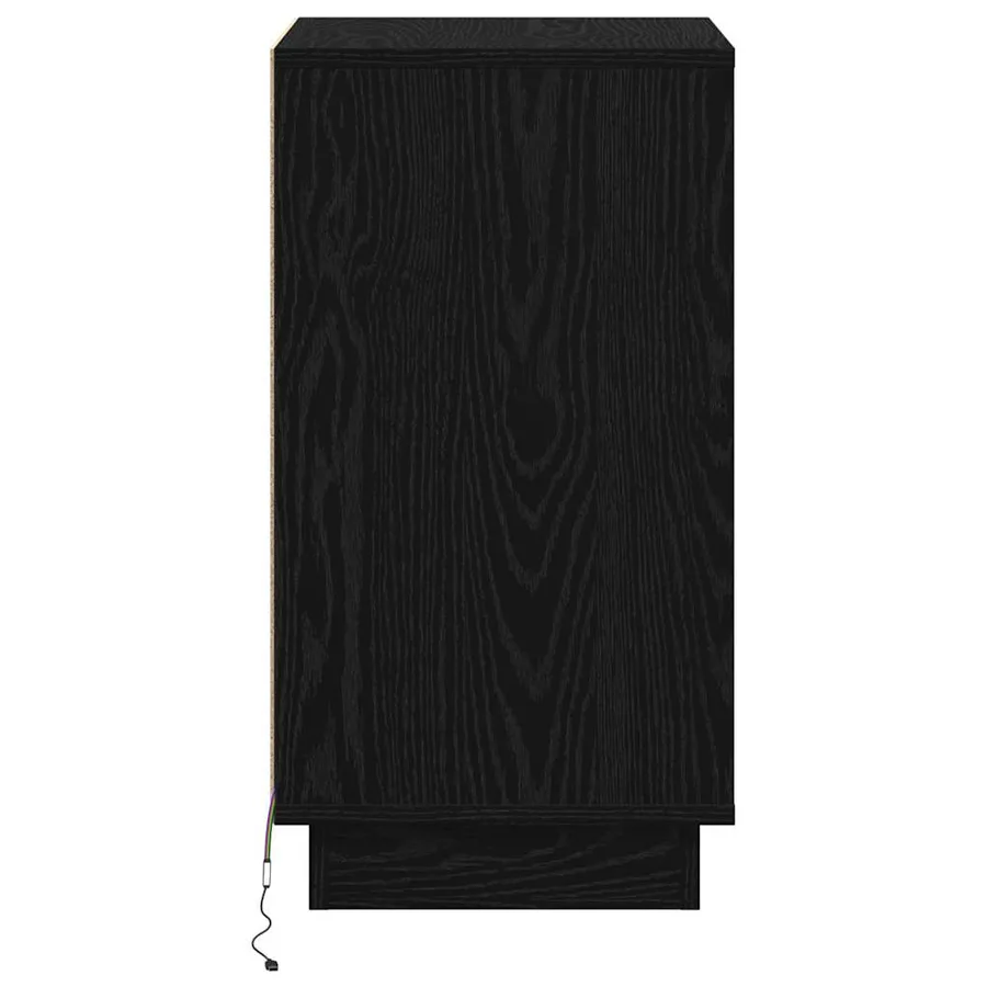 Cabinet de chevet avec tiroir Chêne noir 39 x 34,5 x 65 cm - 6