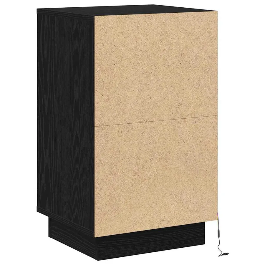Cabinet de chevet avec tiroir Chêne noir 39 x 34,5 x 65 cm - 7