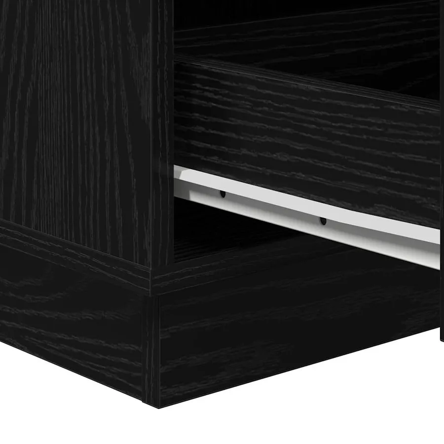 Cabinet de chevet avec tiroir Chêne noir 39 x 34,5 x 65 cm - 9