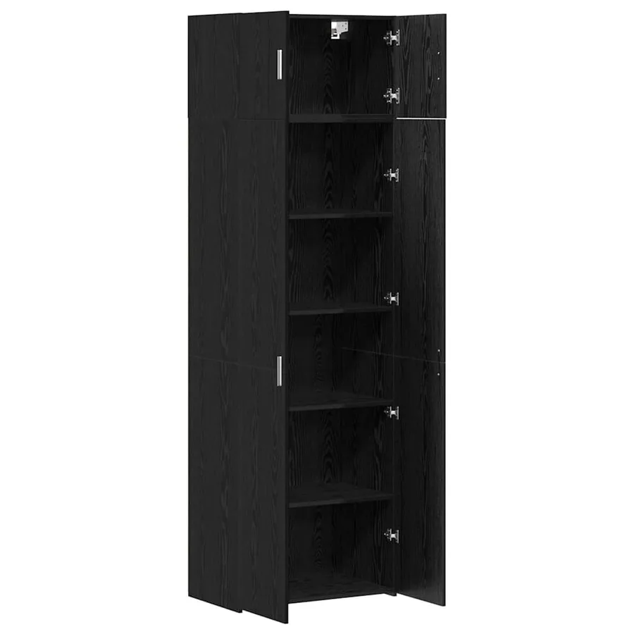 Armoire de rangement 3 pcs Chêne noir - 5