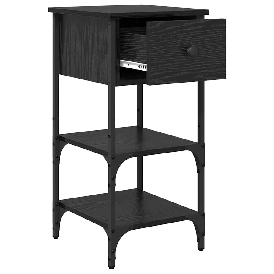 Cabinet de chevet 2 pcs Chêne noir 33,5 x 36 x 70 cm - 6