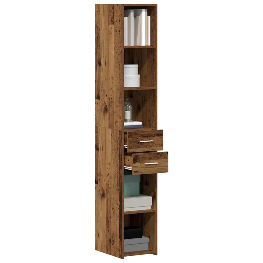 Bibliothèque avec tiroir Bois ancien 30 x 42.4 x 185.2 cm - 3