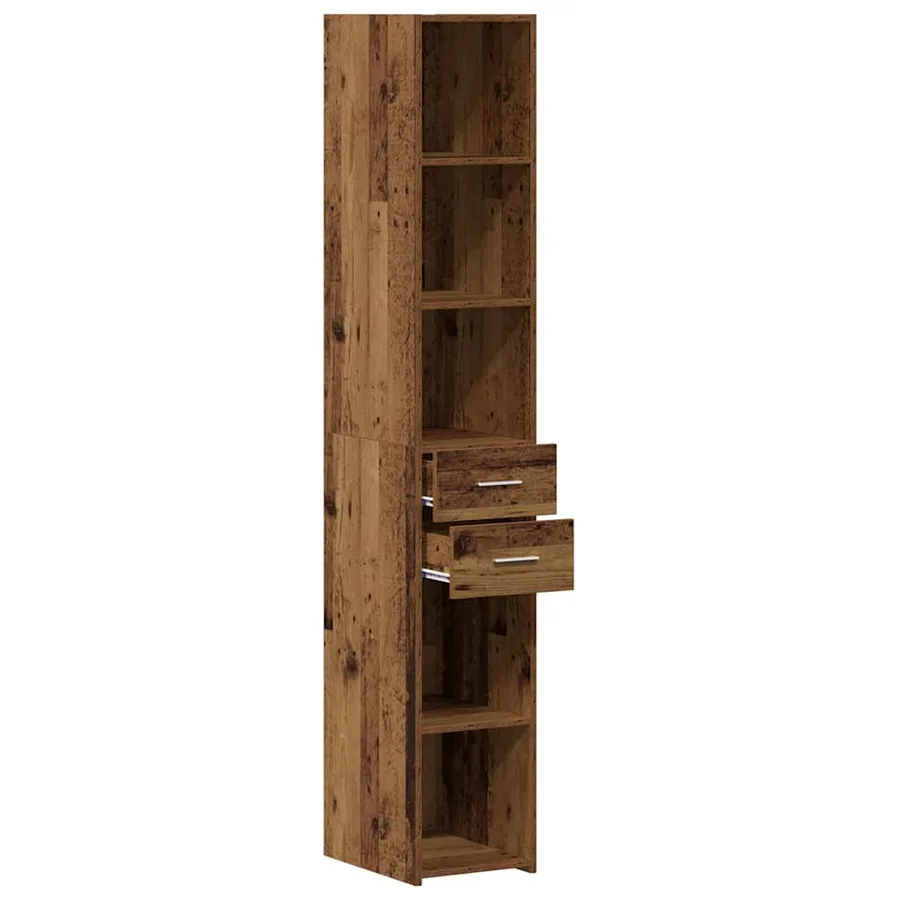Bibliothèque avec tiroir Bois ancien 30 x 42.4 x 185.2 cm - 5