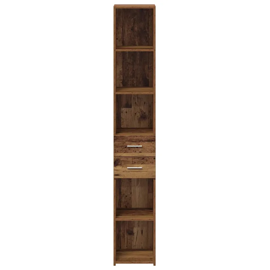 Bibliothèque avec tiroir Bois ancien 30 x 42.4 x 185.2 cm - 6