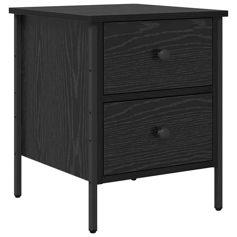 Cabinet de Chevet avec tiroir Chêne noir 40 x 42 x 50 cm - 2