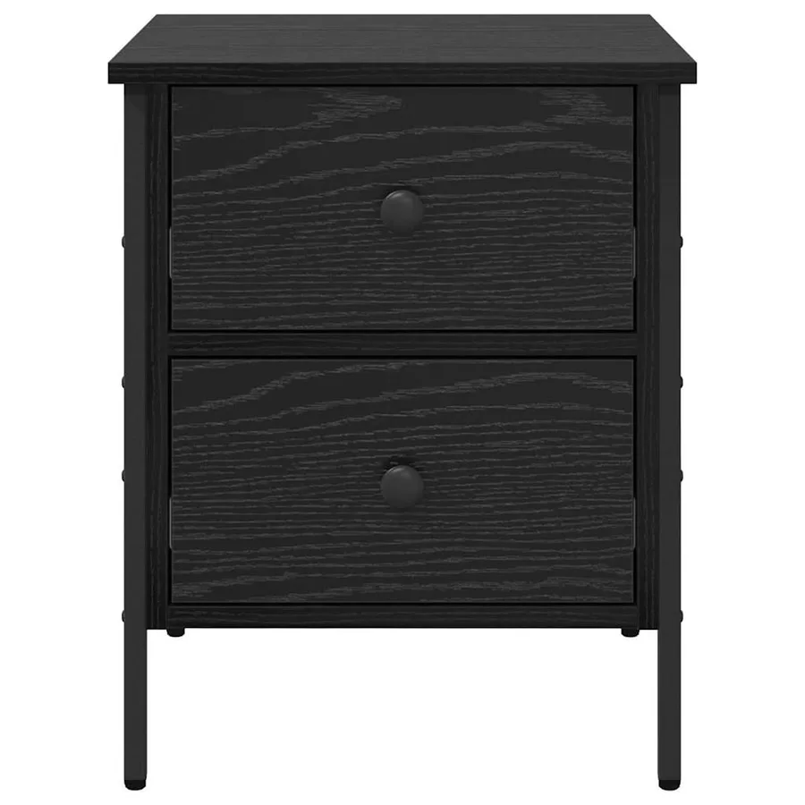 Cabinet de Chevet avec tiroir Chêne noir 40 x 42 x 50 cm - 6