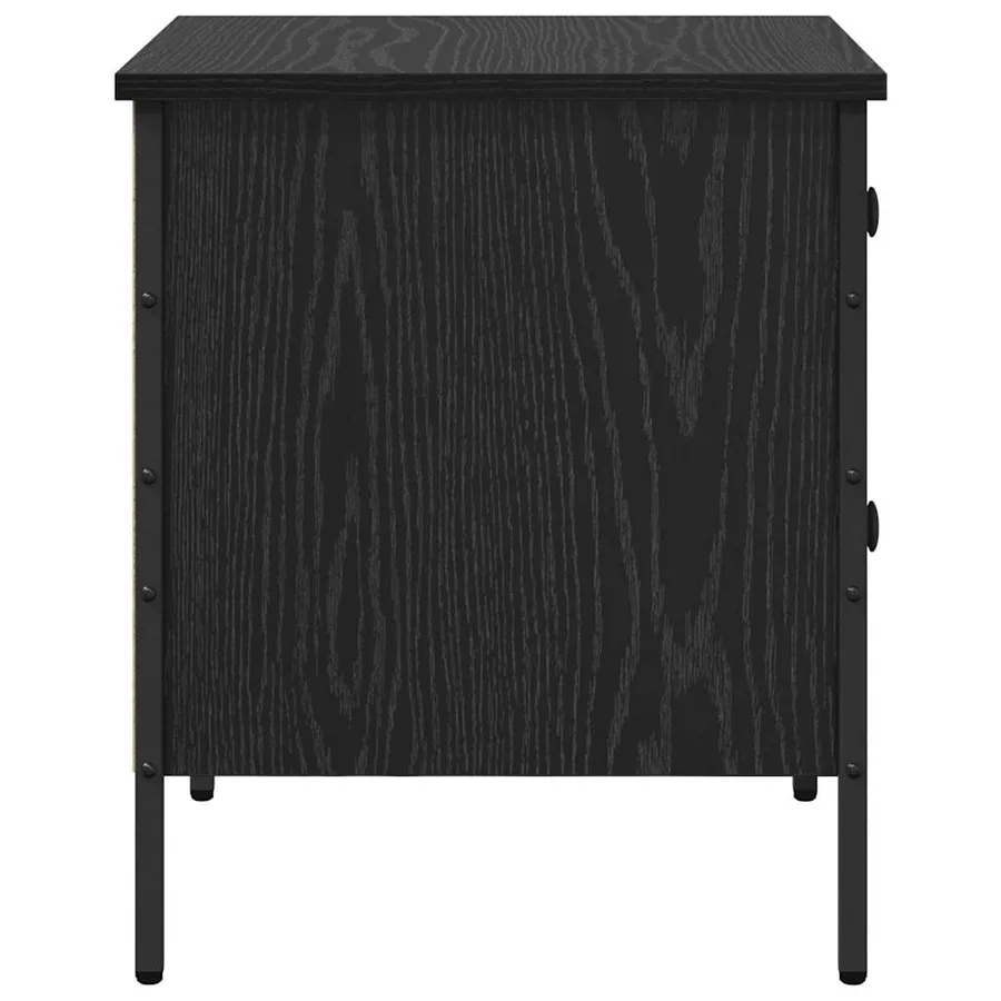 Cabinet de Chevet avec tiroir Chêne noir 40 x 42 x 50 cm - 7