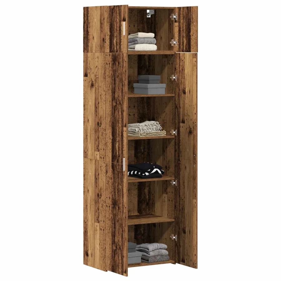 Armoire de rangement 2 pcs Bois ancien 70 x 42,5 x 225 cm - 3