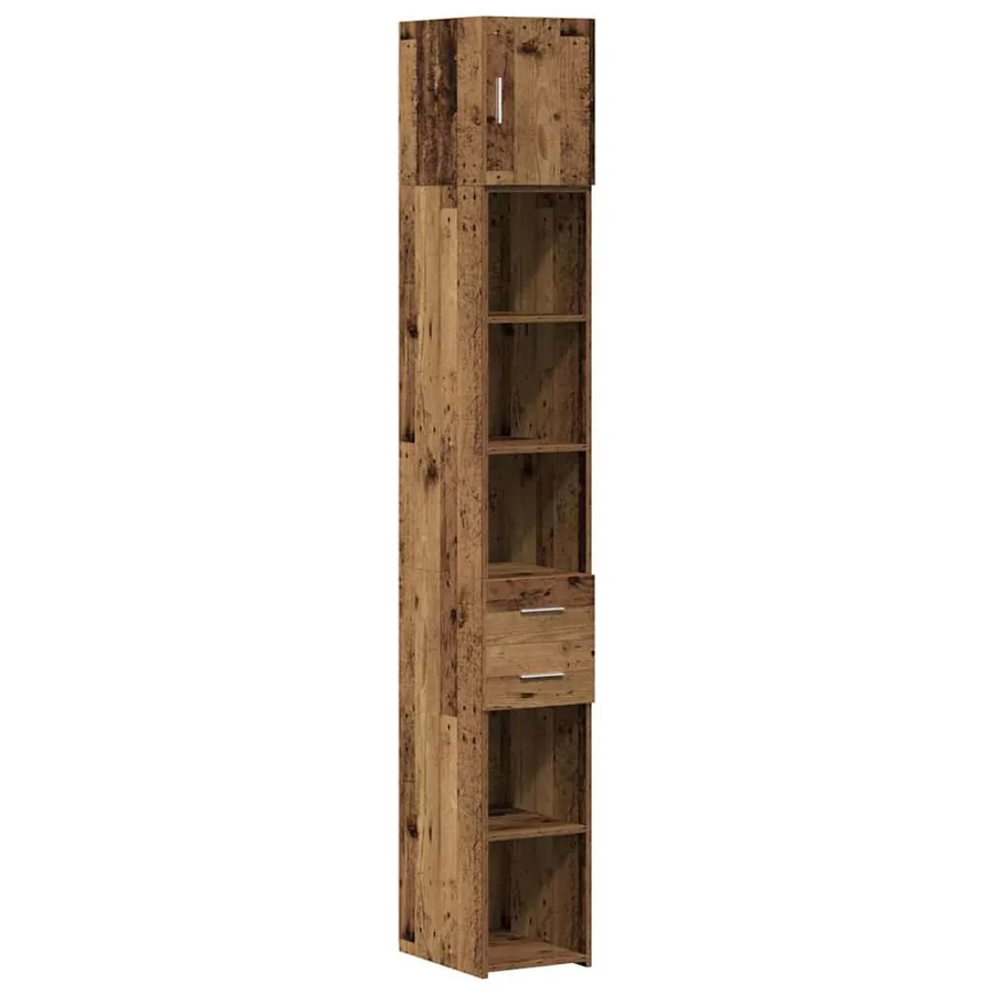 Armoire de rangement 2 pcs Bois ancien 30 x 42,5 x 225 cm - 2